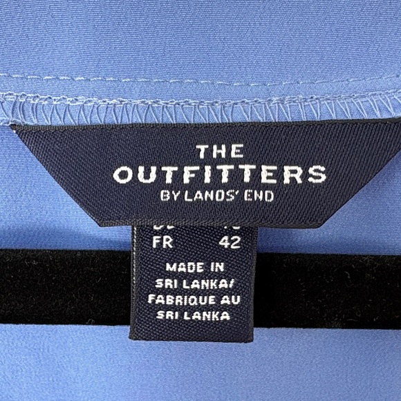 NWOT Lands' End Blue Pleated Blouse - Size 10 - Picture 2 of 14